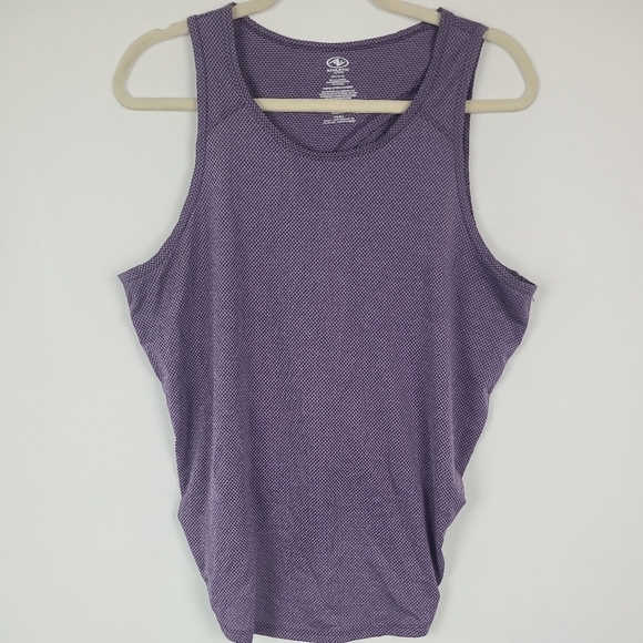 Womens Atheletic Works L Purple sleeveless top w/Crossover Back Preowned EUC - Picture 1 of 3
